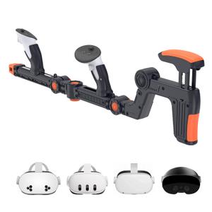 Tyasoleil VR Handle Accessories Compatible with Meta Quest 2,3,3S, Humanized Weighted Gun Stock, Enhance Control Feel, Realistic FPS Gaming Experience