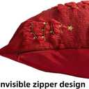 Christmas Tree Pillowcases 18x18 Inches 2 Pieces, 3D Christmas Tree Shaped Artificial Fur Pillowcases, Suitable for Sofas, Living (red 2)