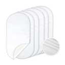 TILLYOU Waterproof Changing Pad Liners 6 Pack, 100% Cotton Reusable Cloth Diaper Liners, White