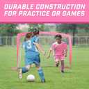 GoSports Portable Soccer Goals for Kids - 13 Color Options - Choose 4 x 3 ft or 6 x 4 ft - Team Tone Pop Up Nets for Backyard