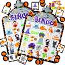 JOYIN 28 Players Halloween Bingo Game Cards for Kids, Halloween Bingo Cards for Classroom School Family Group Activities, Halloween Party Adults Kids Indoor Card Games