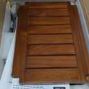 16" Compact Teak Shower Bench with Shelf, Premium Teak Shower Stool, Durable Waterproof Seat for Inside Shower, Solid Teak Wood Bench for Bathroom, Indoor & Outdoor Use