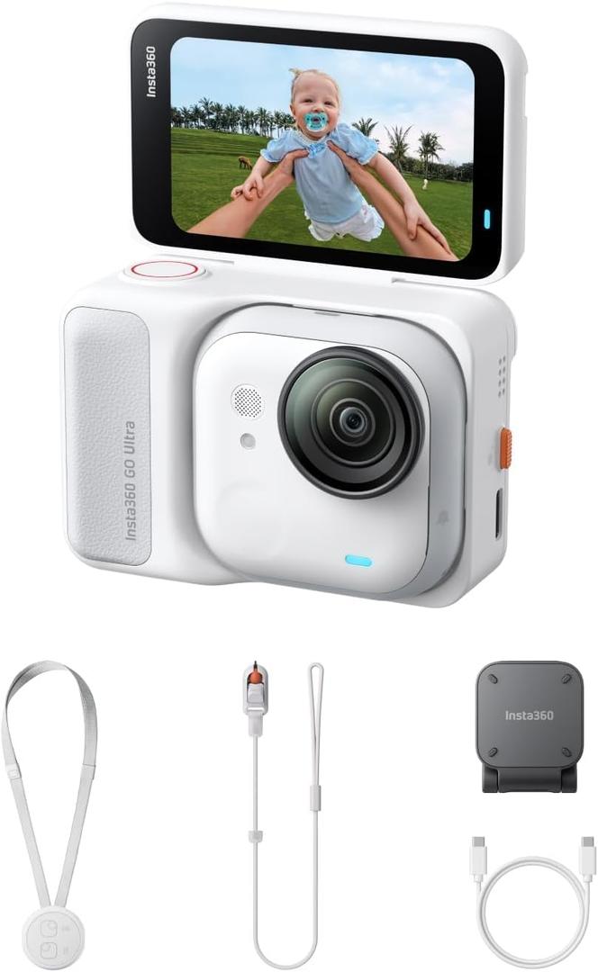 Insta360 GO Ultra 4K Action Camera Standard Bundle - Arctic White