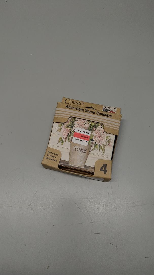 Absorbent Coasters With Natural Cork Backing