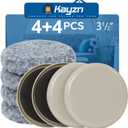 Furniture Sliders, Multi-Surface Furniture Movers Sliders for Carpet and Hardwood Floors, 4 Pack 3 1/2" Moving Pads and 4 Hardwood Socks, Slide Furniture on Any Surface Easily!