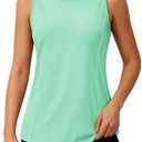 TACVASEN Women's UPF 80+ Workout Tank Top Sleeveless Quick Dry Sun Protection Hiking Athletic Gym Yoga Running Shirts,XL
