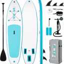 FunWater Inflatable Ultra-Light Stand Up Paddle Board for All Skill Levels with Premium SUP Paddleboard Accessories,Non-Slip Comfort Deck for Youth & Adults (Sky Blue)