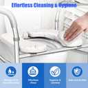 Toilet Seat Risers for Seniors, FSA and HSA Eligible Raised Toilet Seat with Handles, 8-Level Height and 3-Level Width Adjustment, Fits Most Body Sizes and Toilets, for Elderly, Pregnant, and Disabled