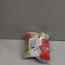 7Pack Christmas Red Costume Kids Girls Christmas Dress with Wig Long Blonde Braid with Red Beads Necklace Bow (S/3-4Y)