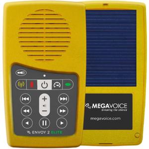 New King James Version (NKJV) Narrated by Bob Sauer MegaVoice Gold Edition Handheld Solar Powered Audio Bible Player with Commentary, Hymns, and FM Radio (NKJV-Gold)