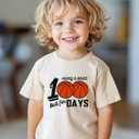 100 Days of School Shirt Kids  Boys Girls Toddler Happy 100th Day of School T-Shirt, Kindergarten 100 Day,3T-7T (Baseball)