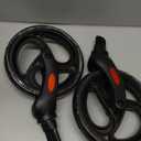 2PC 8" Front Wheel with Front Fork Drive, Rollator Walker Replacement Wheel, Rollator Front Caster and Drive Fork Assembly, Fits Oval Flat Tube Construction (1Pr)