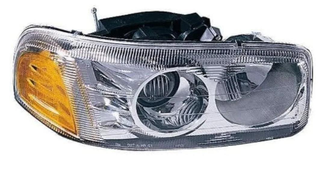 Replacement Depo 335-1114R-AS Passenger Side Headlight for Gmc 2001 Sierra C3 00-06 Yukon Denali 02-07 Sierra Denali 15218078 15150996 15166757 GM2503214