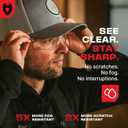 NoCry Clear Safety Glasses for Men and Women with Anti-Fog and Scratch Resistant Wrap Around Lenses, Adjustable Temples and Nose Pads ANSI Z87 Certified Protective Eyewear with 100% UV Shielding