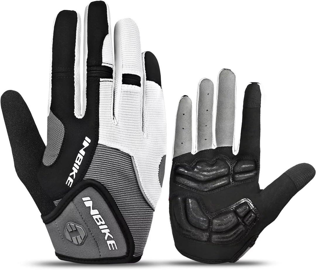 INBIKE Cycling Gloves for Men/Women Bike Gloves with Touchscreen-Padded Anti-Slip Mountain Biking MTB Bicycle Gloves for Cycling/Workout/Gym/Outdoor, Large