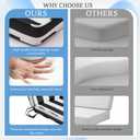 Chaise Lounge Cushions Outdoor Set of 2, 72"x22"x3" Patio Lounge Chair Furniture Cushions with Washable Covers for Pool, Patio, Lawn (Black+White Stripes, 2 Pcs)