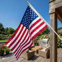 Grace Alley American Flag: 3x5 FT US Flag - 100% Made in USA. Embroidered Stars, Sewn Stripes and Brass Grommets. Fade Resistant, Heavy Duty, Long Lasting Nylon for Outdoor Durability.