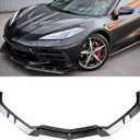 Carbon Fiber Front Bumper Lip Compatible with Corvette C8 2020-2025, Front Splitter Protector Body Set