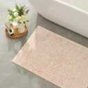 Washable Area Rug for Living Room - Stain Resistant Urtla Thin Rugs with Non Slip Rubber Backing - Indoor Floor Carpet for Dining Room Home Office Dorm (Pink/White, 2x3 Feet)