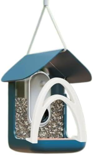 SplashNColor Double Arc for Bird Buddy Birdhouse Protection Against Large Birds, Prevents Pigeons, Jackdaws & More Durable ABS Shield, Anti-Perch Guard, BirdBuddy Accessories,  White