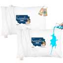 KeaBabies 13 x 18 Toddler Pillowcase, 2-Pack Waterproof - Soft Waterproof Toddler Pillow Protector Cover for Kids, Boys, Girls, Machine Washable, Small Travel Pillow Sold Separately (Soft White)