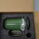 vicrays Ceramic Tea Mug Infuser - Large Cup 16 oz Hot Loose Steeping Handle Teacup with Leaf Infuser Spoon Lid - Tall Glazed Strainer Coffee Mug Microwave Safe - Green