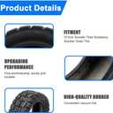 90/55-6 Scooter Tire 10 inch Off Road Tire 10x3.0 Wider & Thicker Rubber Tubeless Tire Motorcycle Electric Scooter Tires Outer Tire Replace for 90/55-6 80/65-6 Tyre Wheel Parts