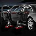 Carbon Fiber Car Door Lights Logo Projector 2PCS Car Wireless Door Welcome Light Compatible with Jeep Wrangler JL JLU 4XE Unlimited Sahara Sports Rubicon Gladiator JT(JP)