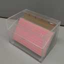3 x 5 Inch Acrylic Index Card Holder Clear Flash Card Holder Recipe Card Box 150 Pcs Ruled Lined Index Cards 30 Pcs Kraft Dividers A to Z Stickers For Holds 400 A-Z Tabs Note Cards Business Cards