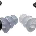 SureFire EP4 Sonic Defenders Plus filtered Earplugs, triple flanged design, reusable, Black, Medium