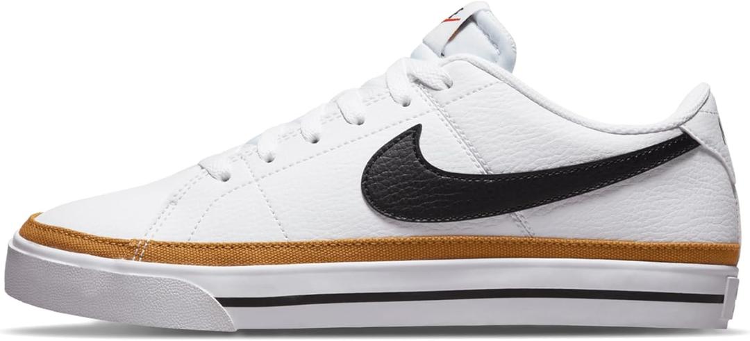 Nike Women's Court Legacy Next Nature Shoes (8.5, White/Black/Desert Ochre/Team Orange)