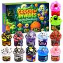 Funewest Slime Advent Calendar for Teen Girls, 24 Days Christmas Countdown with Cute Slime Kit, Xmas Stocking Stuffer Holiday Gifts for Kids Boys Toddlers