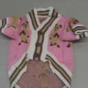 XGDMEIL Dog Sweaters Cute Bear Knitted Dog Cardigans Clothes for Small Medium Dogs Soft Pet Puppy Cat Knitting Outfits Fall Winter Warm Boy Girl Dogs Knitwear Coat Apparel (Pink, Medium)