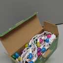 BOHON Easter Lights String 50 LED 17FT Multi Color Christmas Lights White Wire Pastel String Lights Plug in for Bedroom Indoor Patio Wreath Carnival Easter Decorations Outdoor, Waterproof (Yellow Green Blue Pink and Purple)