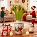 Artmag 16 Pcs Christmas Tree Topper, 17 Inch Red Green Artificial Green Stems Tree Picks Ornaments with Red Ball for Christmas Holiday Fireplace Wreath Decorations