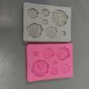 2PCS Rose Flowers silicone molds Cake Chocolate Mold wedding Cake Decorating Tools Fondant Sugarcraft Cake Molds