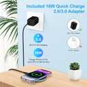 Wireless Charger Fast Charging Pad for Samsung Galaxy S26 Ultra S25 S24 FE S23 FE Ultra S22 S21 Z Fold7 6, 15W Wireless Charging Station with QC3.0 Adapter for iPhone 17 16 15 Pro,Google Pixel 9 pro 8