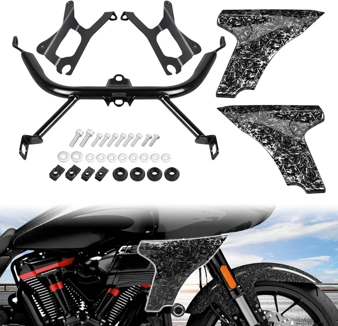 AUFER Motorcycle Side Fairing Panel Support Bracket Kits Compatible With For Touring CVO Road Glide FLTRXSE ST FLTRXSTSE 2023-2024 Fairing Spoilers Cover Support Bracket Accessories