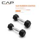 CAP Barbell Coated Dumbbell Weight | Multiple Options Pairs & Sets (5 lb - Pair)