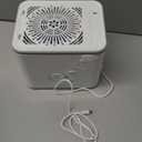 BLACK+DECKER Desktop Air Cooler, Personal Portable Fan with 3-Speeds, Evaporative Air Cooler with 0.5L Water Tank, Air Cooler Fan for Desk, Home, Office, Bedroom, and more, BDMC10, White/Gray