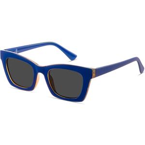 livho Trendy Polarized Sunglasses Women, Retro Sun Glasses for Women 2025, Cute Sunglasses for Woman, UV Protection Shades (Blue Orange/Black)