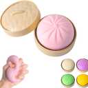 Dumpling Squishy, Mystery Squishy Dumpling Box, Fidget Toys Adults & Teens, Easter Basket Stuffers, Stocking Stuffers, Sensory Stress Ball Squeeze Toys for Stress Relief (Pink)