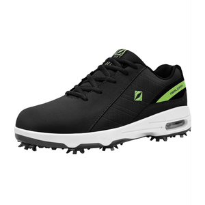 FENLERN Golf Shoes Men, Spiked, Waterproof Leather Upper, Cushioning F006 Size 12