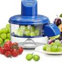 Kawu Electric Grape Peeling Machine, Portable Automatic Garlic Peeler Machine with 5 Blades, USB Rechargeable, Smart Fruit Machine Remover Tool for Small Fruits, Effortless Peeling for Home Kitchen