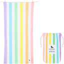 Dock & Bay Beach Towel - Quick Dry, Sand Free - Compact, Lightweight - 100% Recycled - Includes Bag - Summer - Unicorn Waves - Large (160x90cm, 63x35)