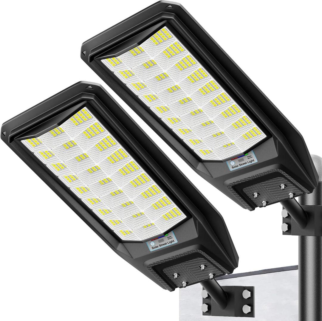 Solar Street Lights Outdoor Super Bright LED Solar Street Lamps Yard, 9800