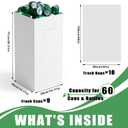 9 Pack Extra Large Disposable Trash Cans, 30 Gallon (30x14x14 in) Reusable Portable Garbage Cans with Handle & 10 Liners Included, Thick Recycled Cardboard Recycling Bins for Party Events Camping