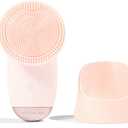 SoniGlow, Pink, Silicone Facial Skin Cleansing Brush, Electric, Vibrating, Scrubber, Hygienic, Exfoliation, Massage, Refresh, Smooth, Blackheads, Pores, Waterproof, Rechargeable, Makeup Removal