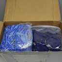 Jenaai 96 Pcs Velvet Christmas Ball Ornaments with Wreath Bow Assorted Flocked Shatterproof Christmas Balls Velvet Bows Hanging Xmas Tree Decorations Ornaments for Party Holiday(Blue)