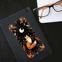 for Galaxy A16 5G Case with Slide Camera Cover,Heavy Duty Dual Layer Hybrid Shock Proof Protective Rugged Bumper Case for Samsung Galaxy A16 5G 6.7" 2024,Cute Fox Moon with Plants